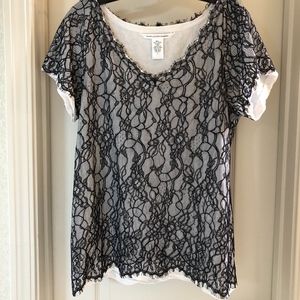 Diane Von Furstenberg Canyon Lace Top | Size L